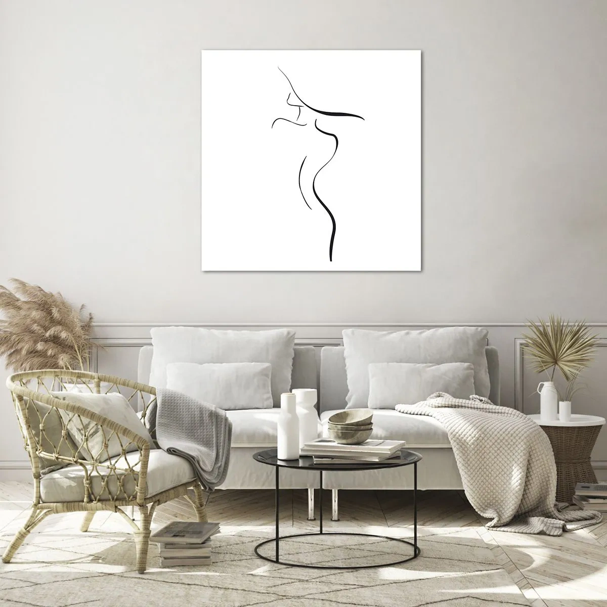 Cuadro sobre vidrio - Impresiones sobre Vidrio - Escurridiza como una ola - 50x50 cm