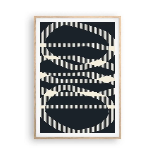Póster en marco roble claro - Un intento de romper la oscuridad - 70x100 cm