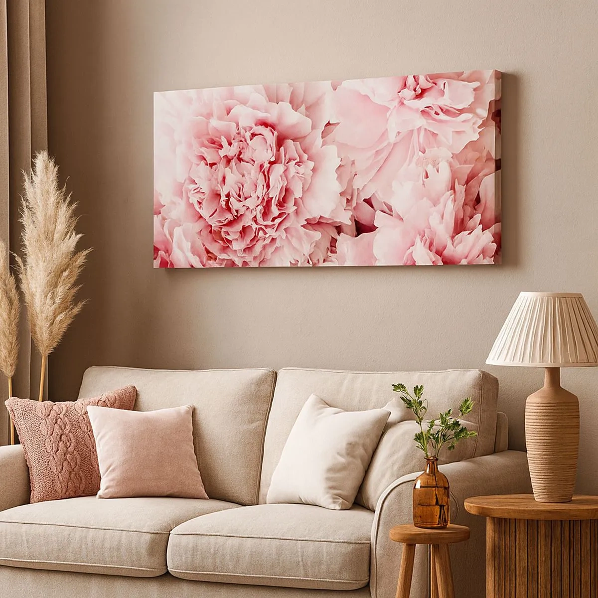 Cuadro sobre lienzo - Impresión de Imagen - Sueño rosa - 100x40 cm