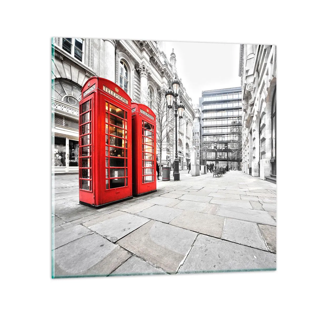 Cuadro sobre vidrio - Impresiones sobre Vidrio - Bienvenido a Londres - 30x30 cm