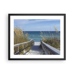 Póster en marco negro - En el sol, en el viento - 50x40 cm