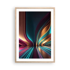 Póster en marco roble claro - Arquitectura de la luz - 50x70 cm