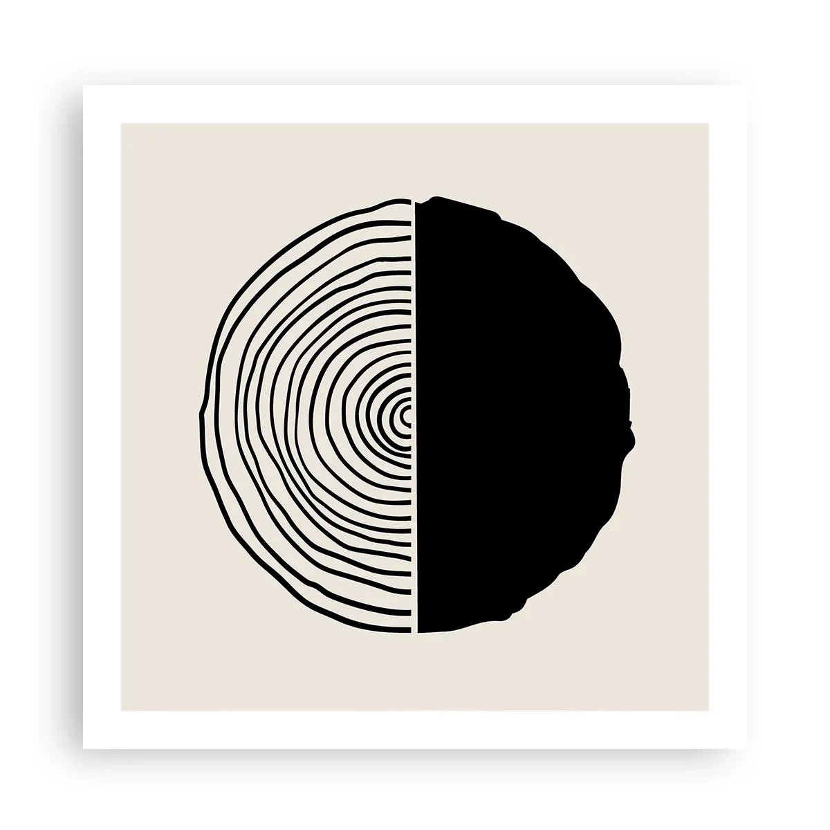 Póster - Mitad y mitad - 60x60 cm