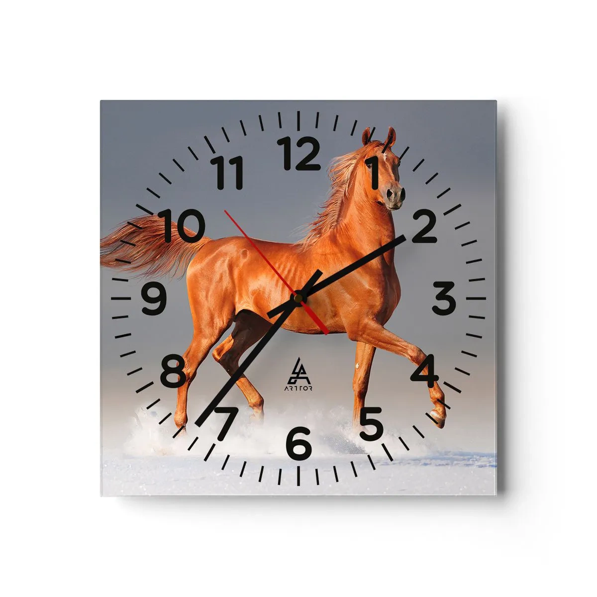 Reloj de pared - Reloj de vidrio - Danza al viento - 40x40 cm