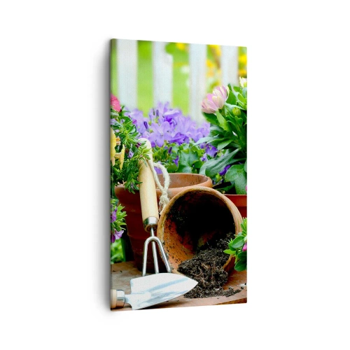 Cuadro sobre lienzo - Impresión de Imagen - El jardín de Sofía - 45x80 cm