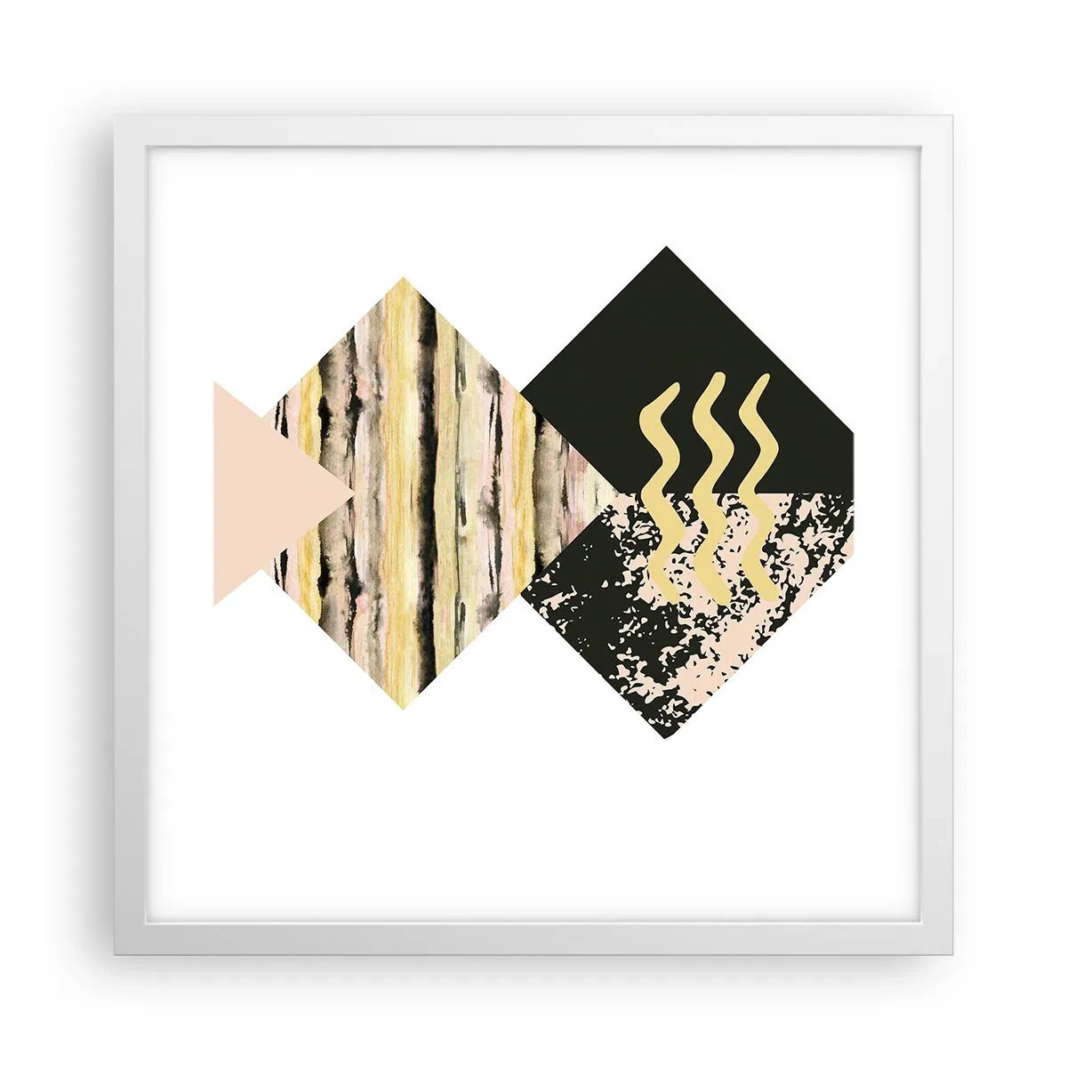 Póster en marco blanco - No es tan sencillo - 40x40 cm