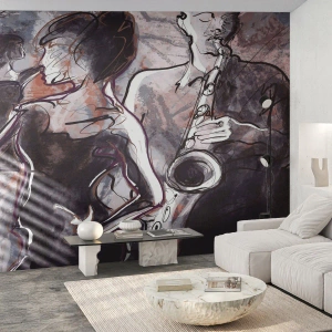 Fotomural Autadhesivo Deluxe Sticker - Fundirse en uno con la música - Música, Jazz, Bailar - 100x70 cm