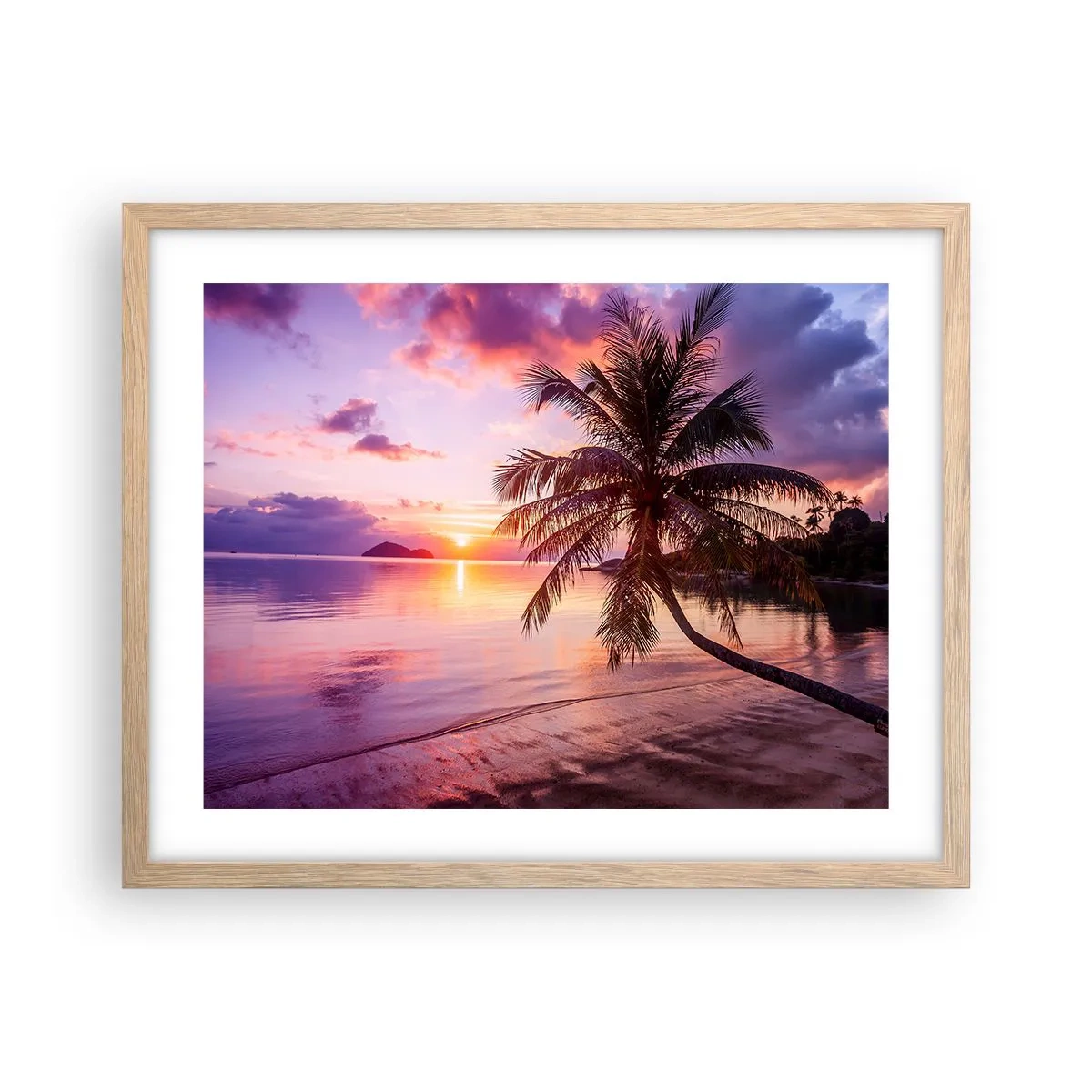 Póster en marco roble claro - Hermosura hasta el horizonte - 50x40 cm