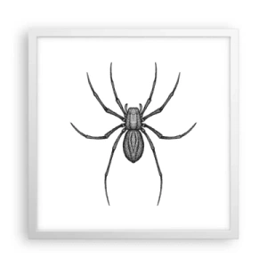 Póster en marco blanco - Precisión inquietante - 40x40 cm