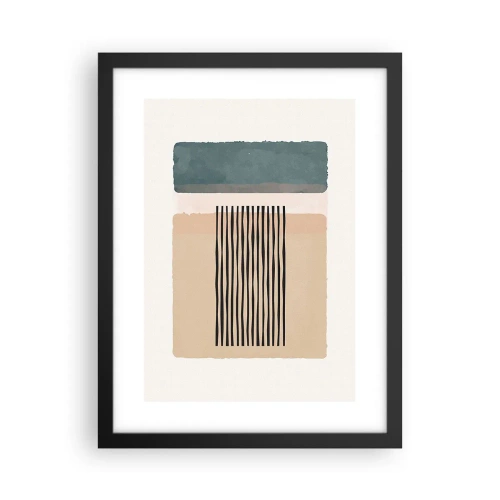 Póster en marco negro - Todo en orden - 30x40 cm