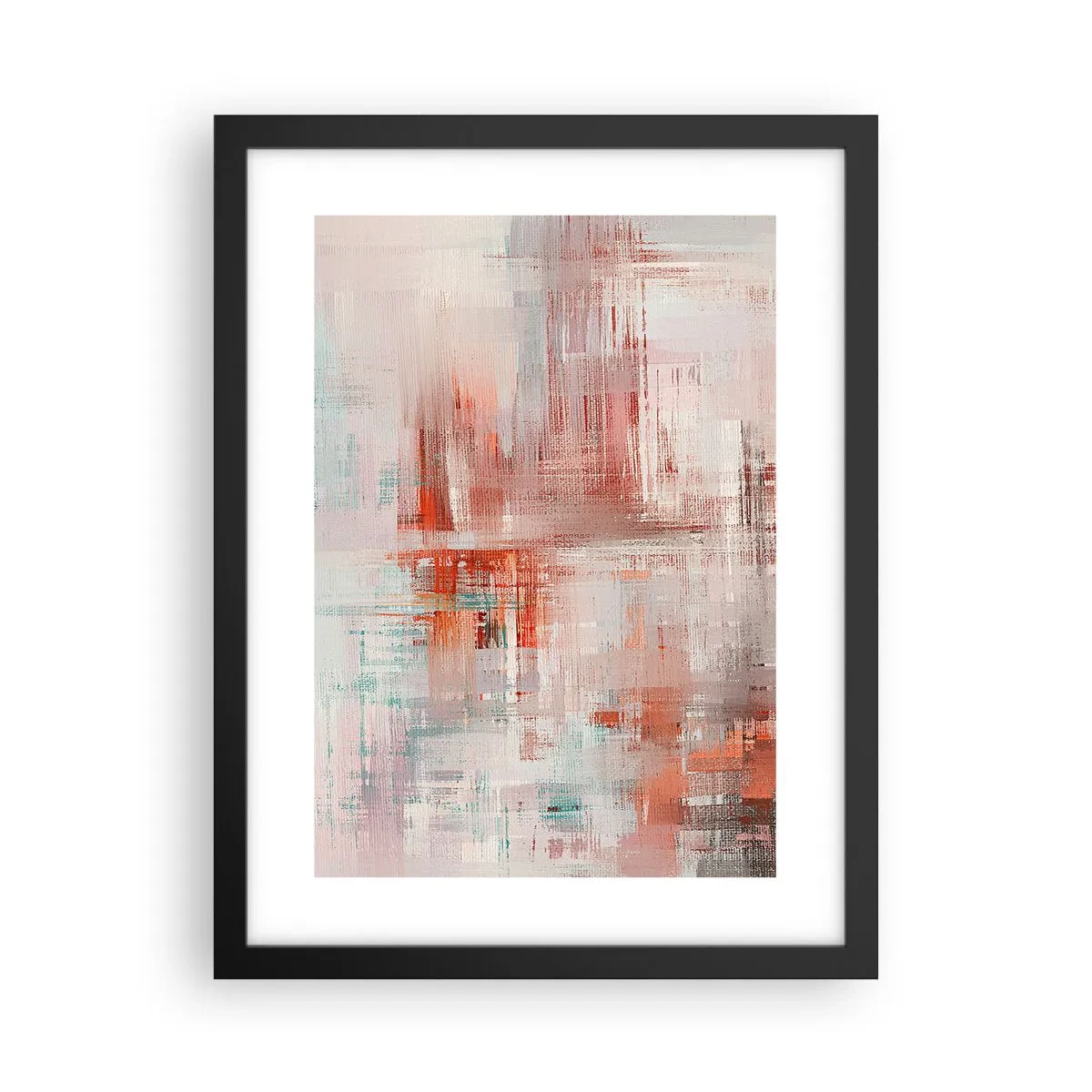 Póster en marco negro - Niebla rosa - 30x40 cm