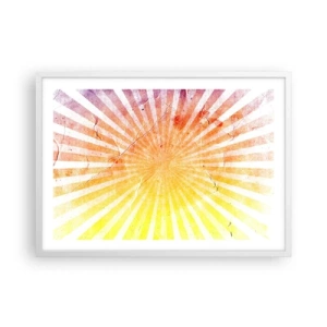Póster en marco blanco - Renacer del sol - 70x50 cm