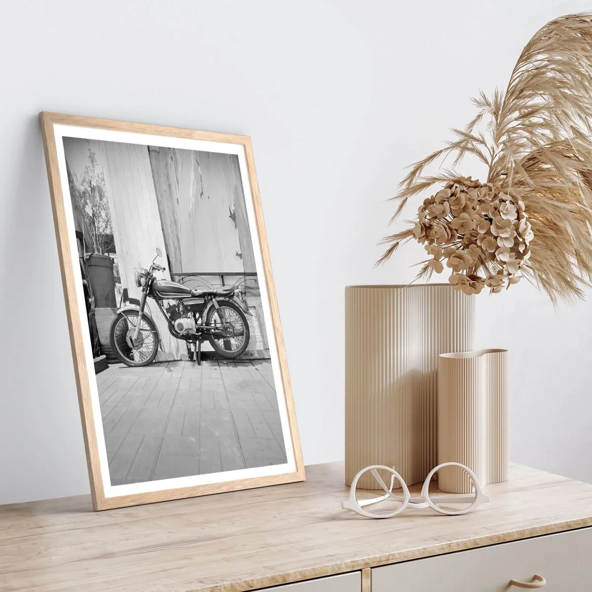 Póster en marco roble claro - Los clásicos por encima de todo - 30x40 cm