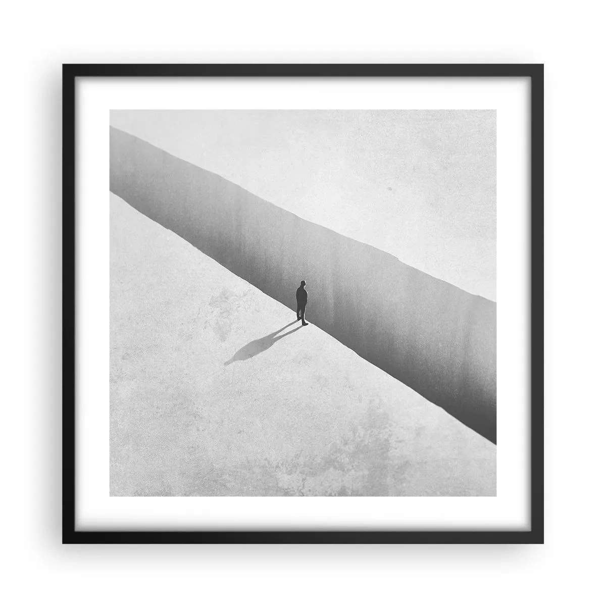 Póster en marco negro - Sin un destino claro - 50x50 cm