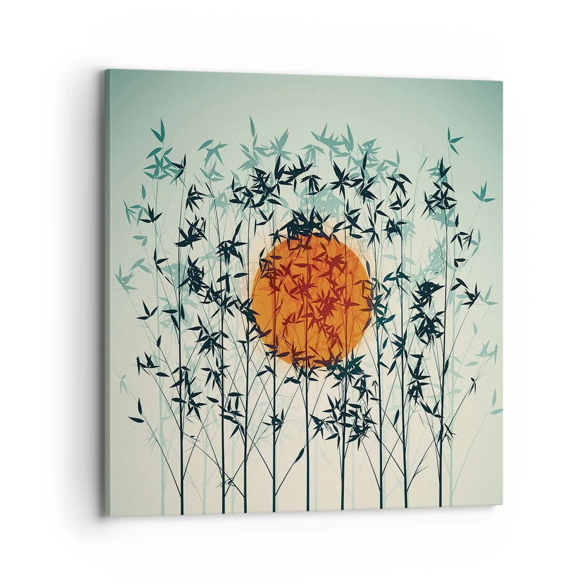 Cuadro sobre lienzo - Impresión de Imagen - El sol de Japón - 70x70 cm