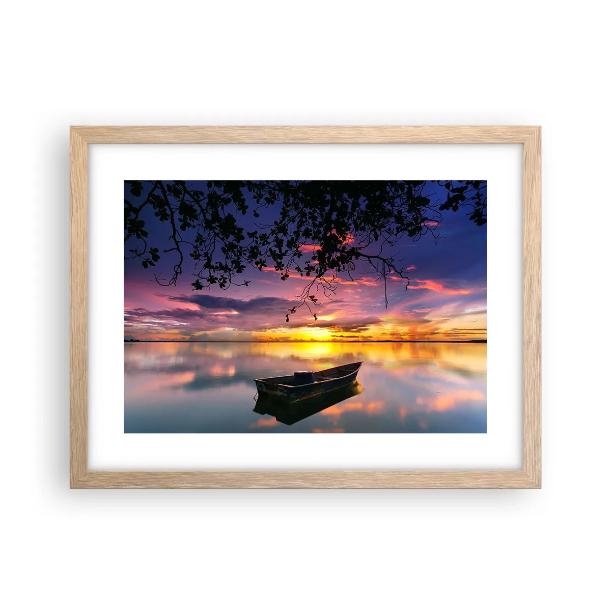 Póster en marco roble claro - Un cielo de ensueño - 40x30 cm