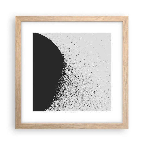 Póster en marco roble claro - El movimiento de las partículas - 30x30 cm