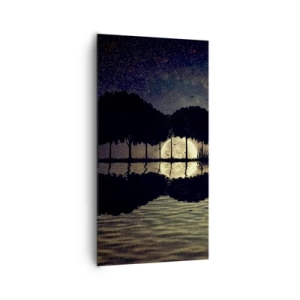 Cuadro sobre lienzo - Impresión de Imagen - Noche en el fin del mundo - 65x120 cm