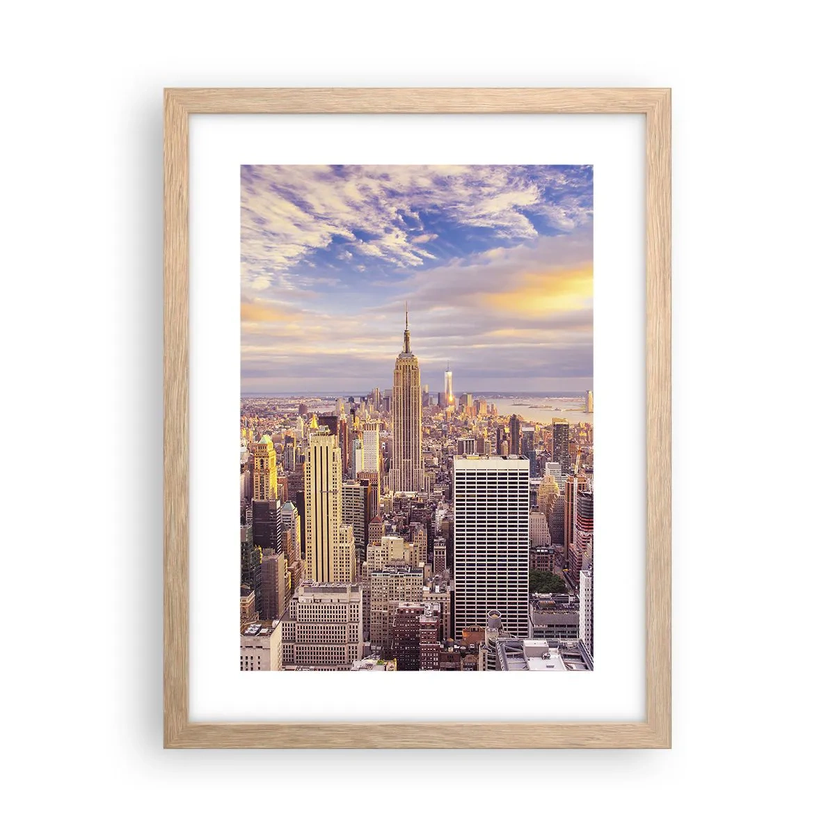 Póster en marco roble claro - Alcanzar las nubes - 30x40 cm