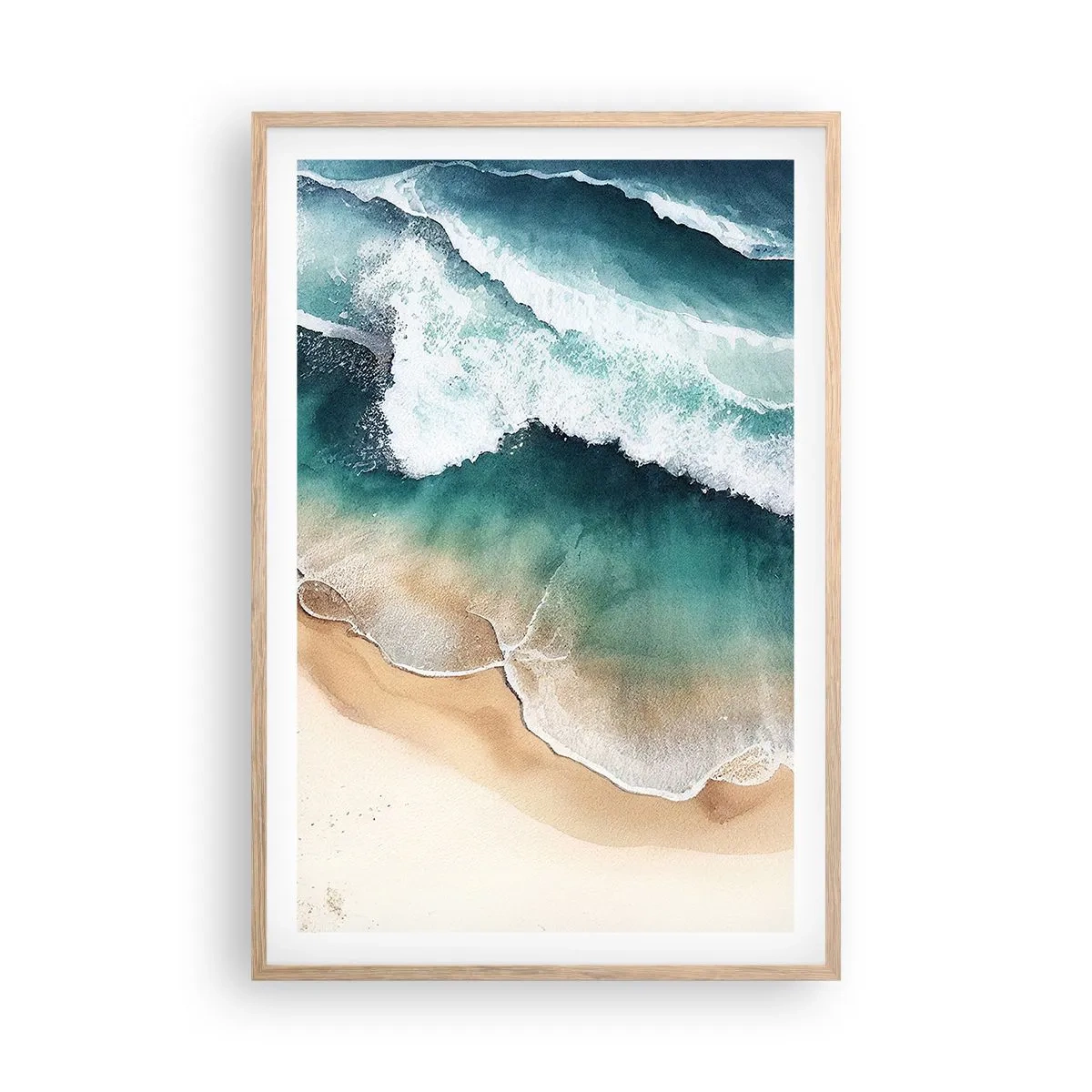 Póster en marco roble claro - Un encuentro eterno - 61x91 cm