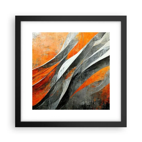 Póster en marco negro - Calor y frío - 30x30 cm