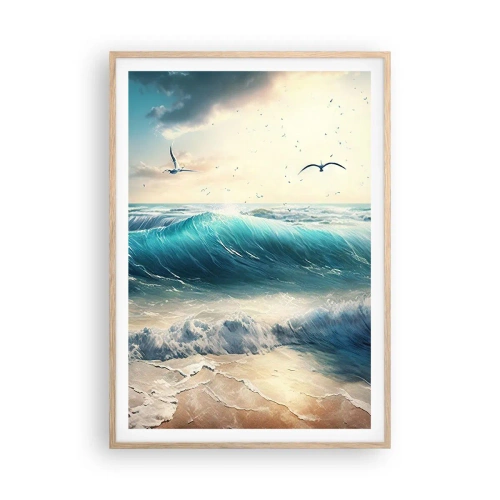 Póster en marco roble claro - La brisa solo para ti - 70x100 cm