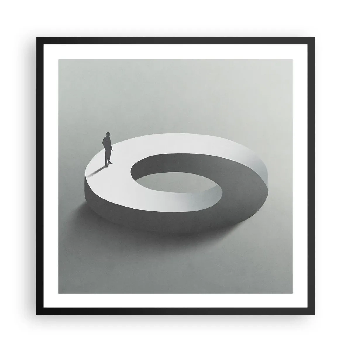 Póster en marco negro - Ser sabio no es una labor sencilla - 60x60 cm