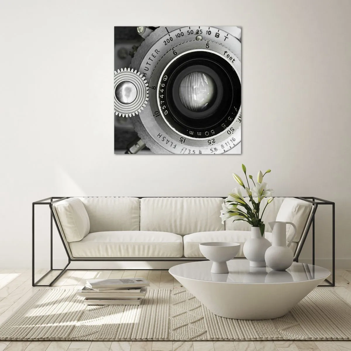 Cuadro sobre vidrio - Impresiones sobre Vidrio - Una historia de Hollywood - 70x70 cm