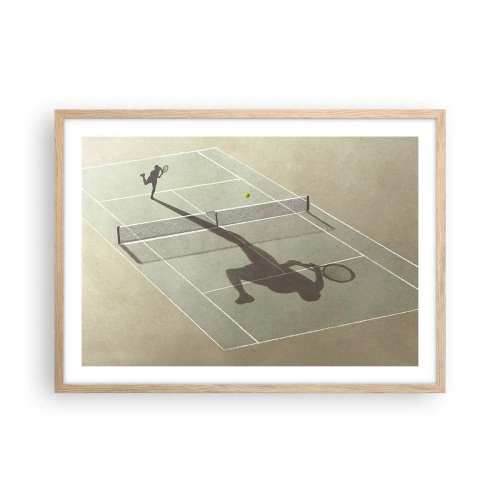 Póster en marco roble claro - Véncete a ti mismo - 70x50 cm