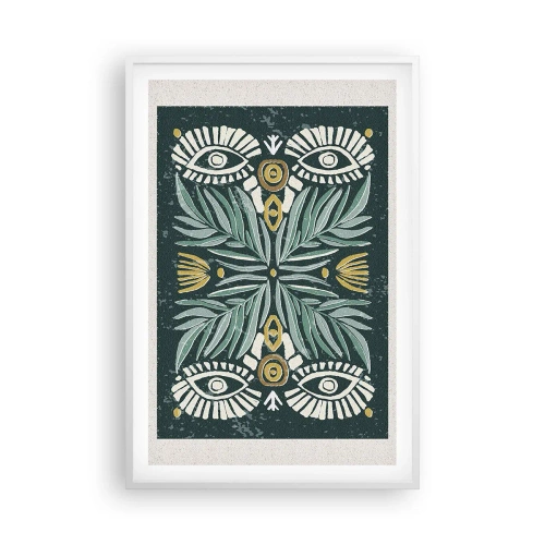 Póster en marco blanco - Como un recorte folclórico - 61x91 cm