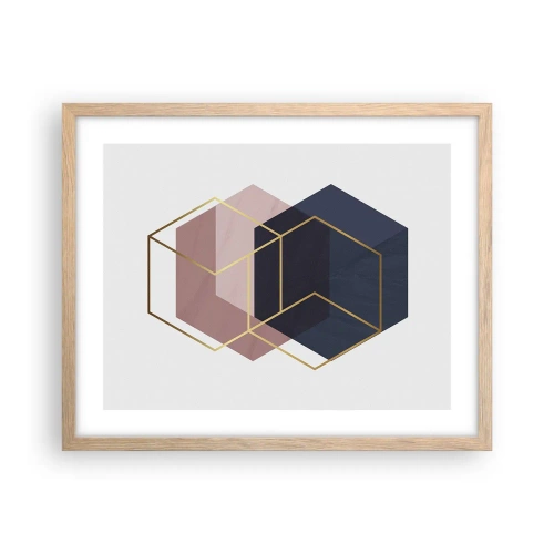 Póster en marco roble claro - El poder de la sencillez - 50x40 cm