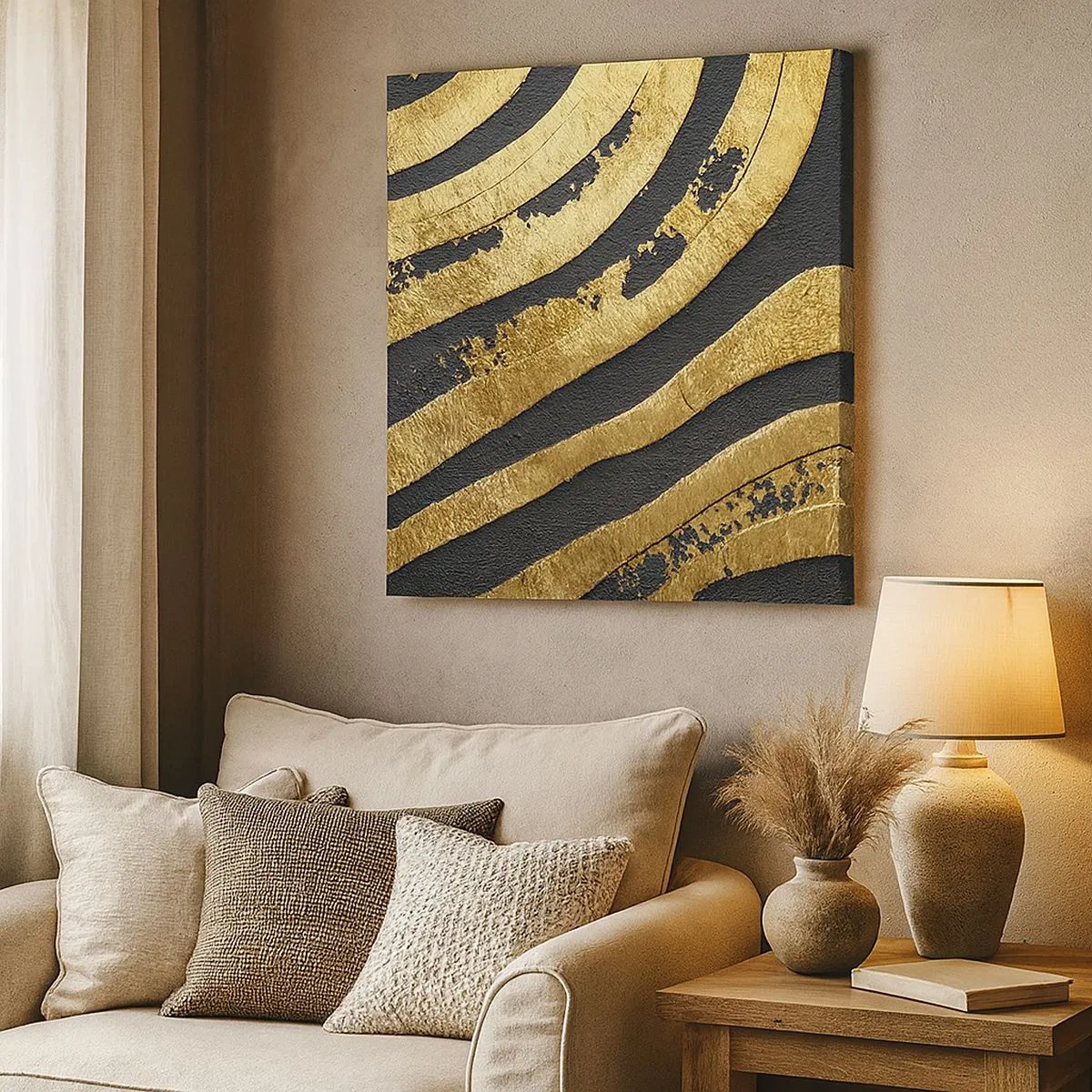 Cuadro sobre lienzo - Impresión de Imagen - Todo fluye - 30x30 cm