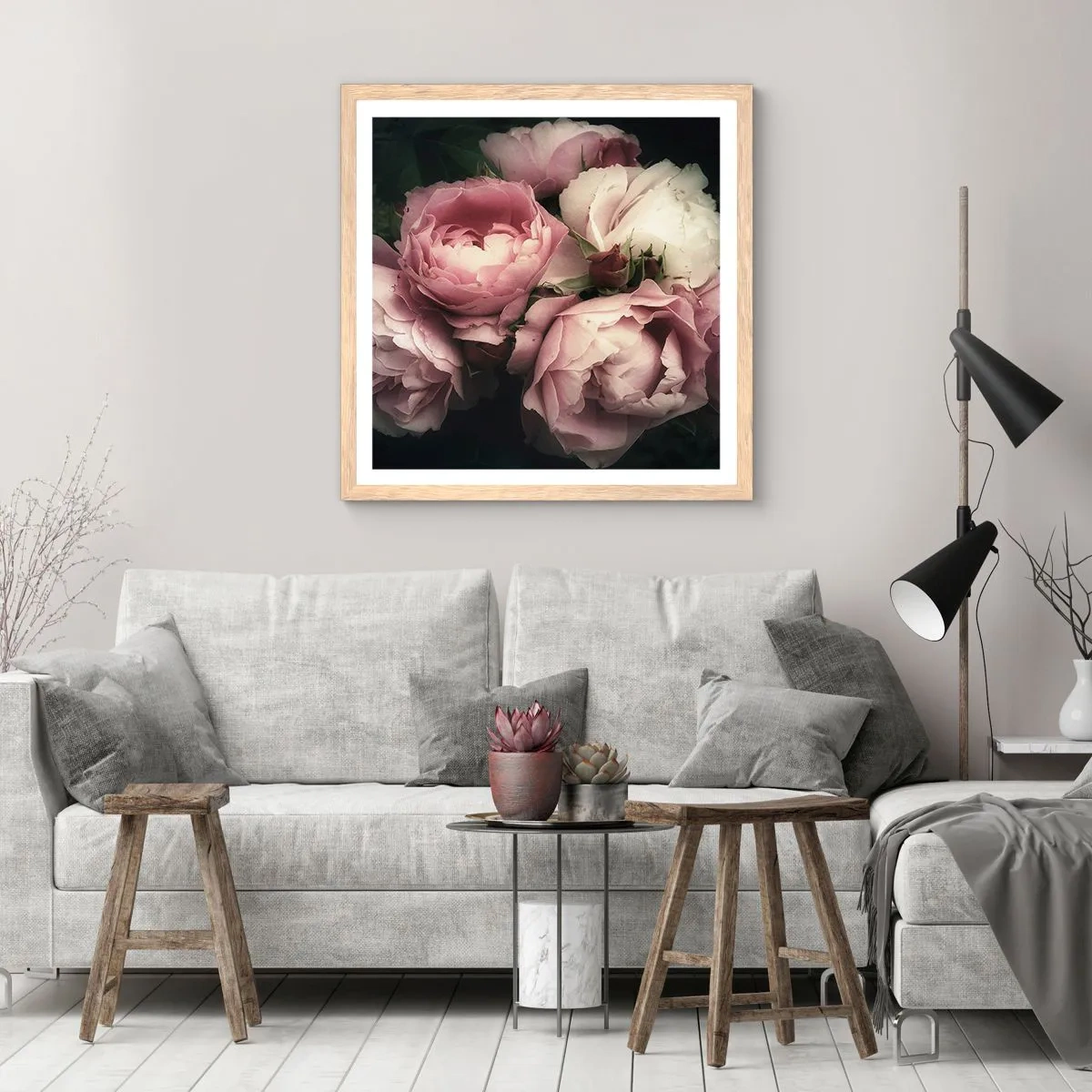 Póster en marco roble claro - El encanto de la belle époque - 40x40 cm