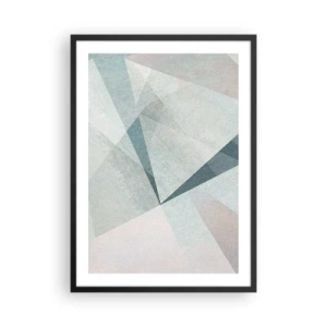 Póster en marco negro - Formas geométricas en tonos pastel - 50x70cm - Tranquilo pero dinámico - Decoración de pared moderna para salón y dormitorio ARTTOR