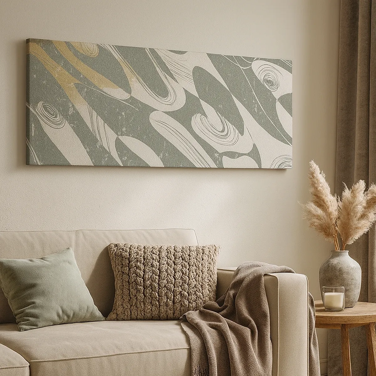 Cuadro sobre lienzo - Impresión de Imagen - Abstracción rítmica - 30x30 cm