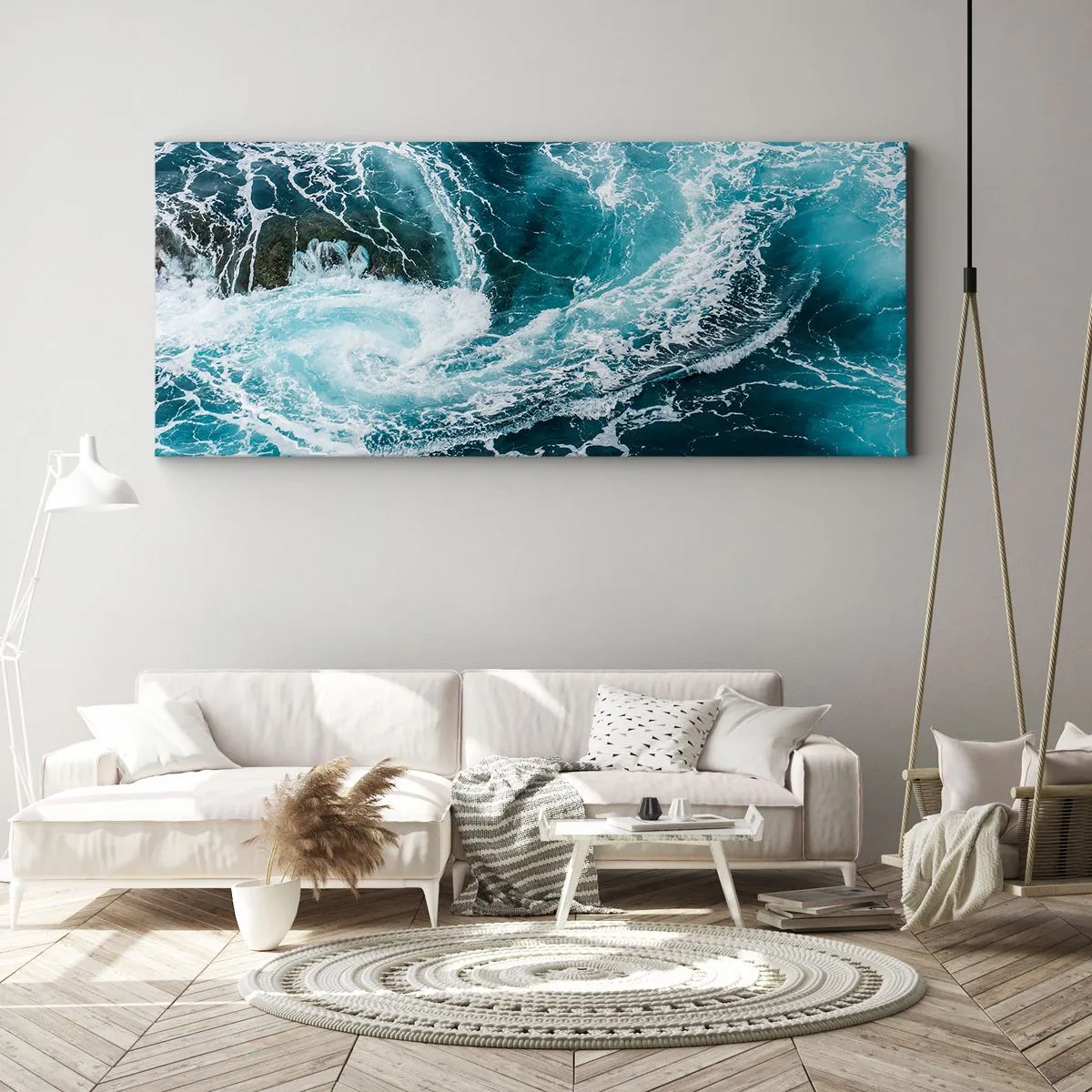 Cuadro sobre lienzo - Impresión de Imagen - Torbellino al núcleo de la Tierra - 90x30 cm