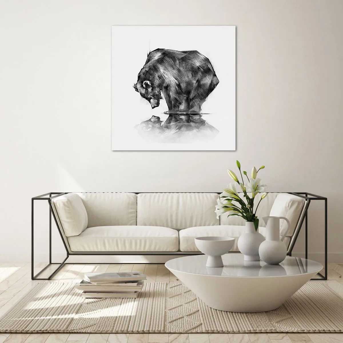 Cuadro sobre vidrio - Impresiones sobre Vidrio - Es bueno ver a alguien cercano - 40x40 cm