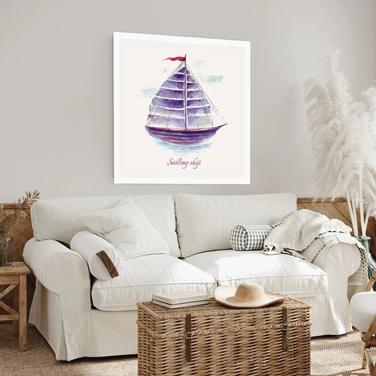 Póster - Velas izadas y aguas tranquilas - 40x40 cm