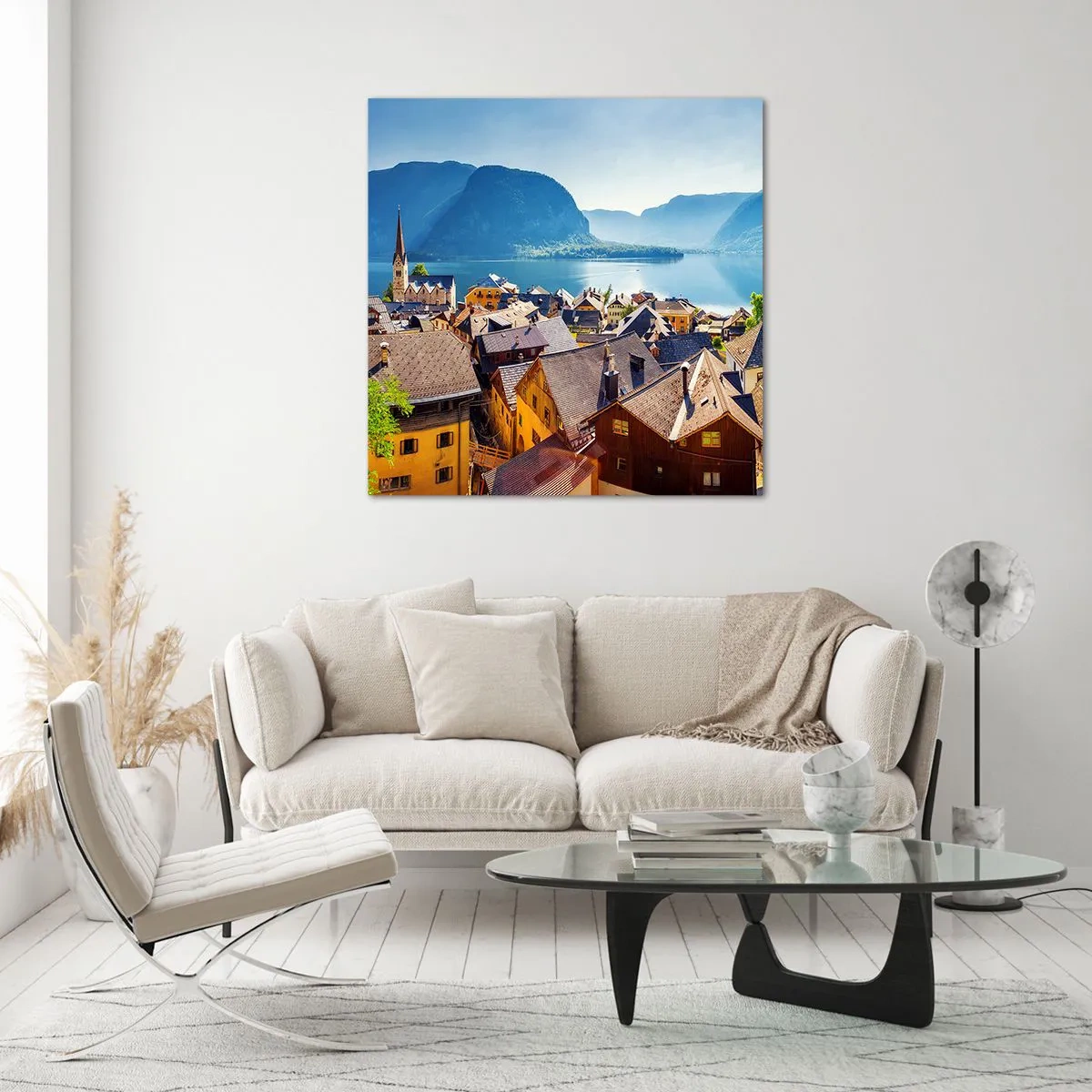 Cuadro sobre vidrio - Impresiones sobre Vidrio - No podría ser más pintoresco - 70x70 cm