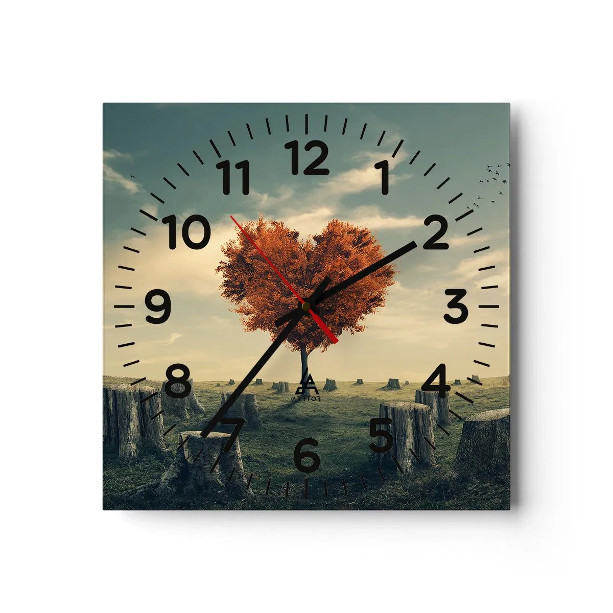 Reloj de pared - Reloj de vidrio - Todavía hay esperanza - 30x30 cm