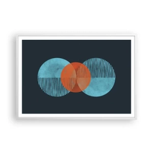Póster en marco blanco - Composición simétrica - 100x70 cm