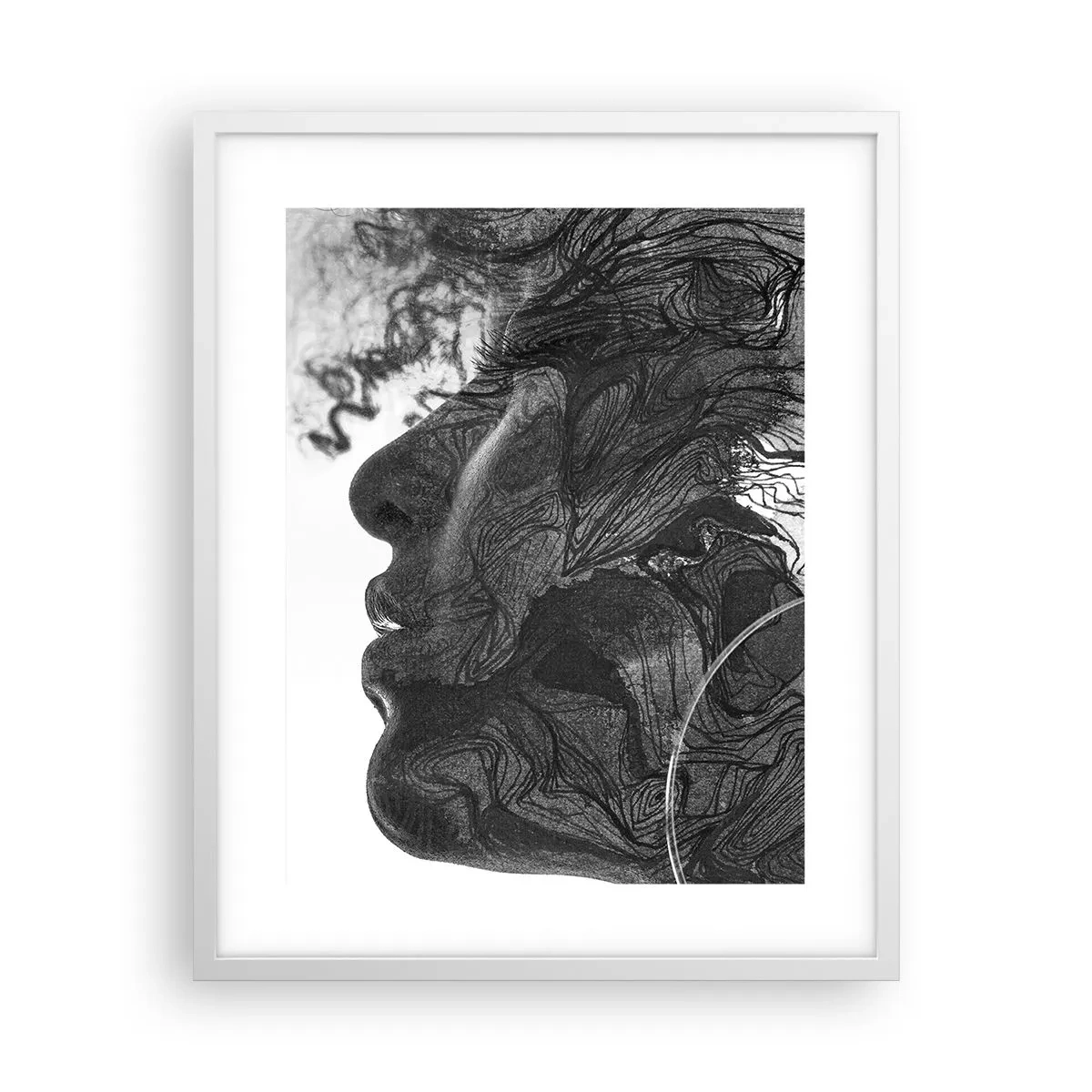 Póster en marco blanco - Enredada en sueños - 40x50 cm