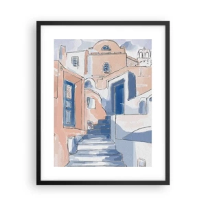 Póster en marco negro - Ciudad exótica - 40x50 cm