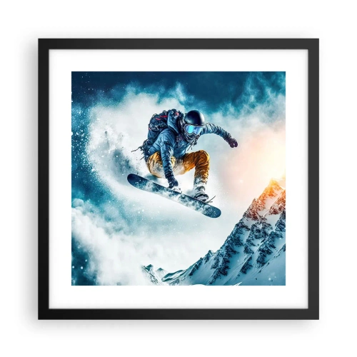 Póster en marco negro - Emociones extremas - 40x40 cm