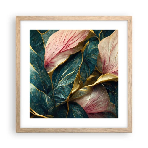 Póster en marco roble claro - Elegancia y estilo naturales - 40x40 cm