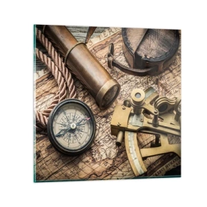 Cuadro sobre vidrio - Impresiones sobre Vidrio - Establecer un rumbo - 70x70 cm