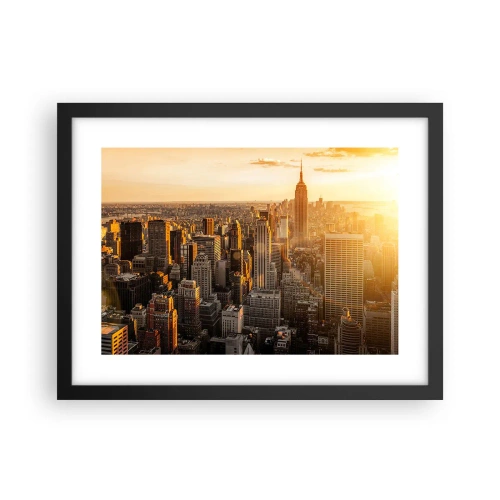 Póster en marco negro - Creciendo al sol - 40x30 cm