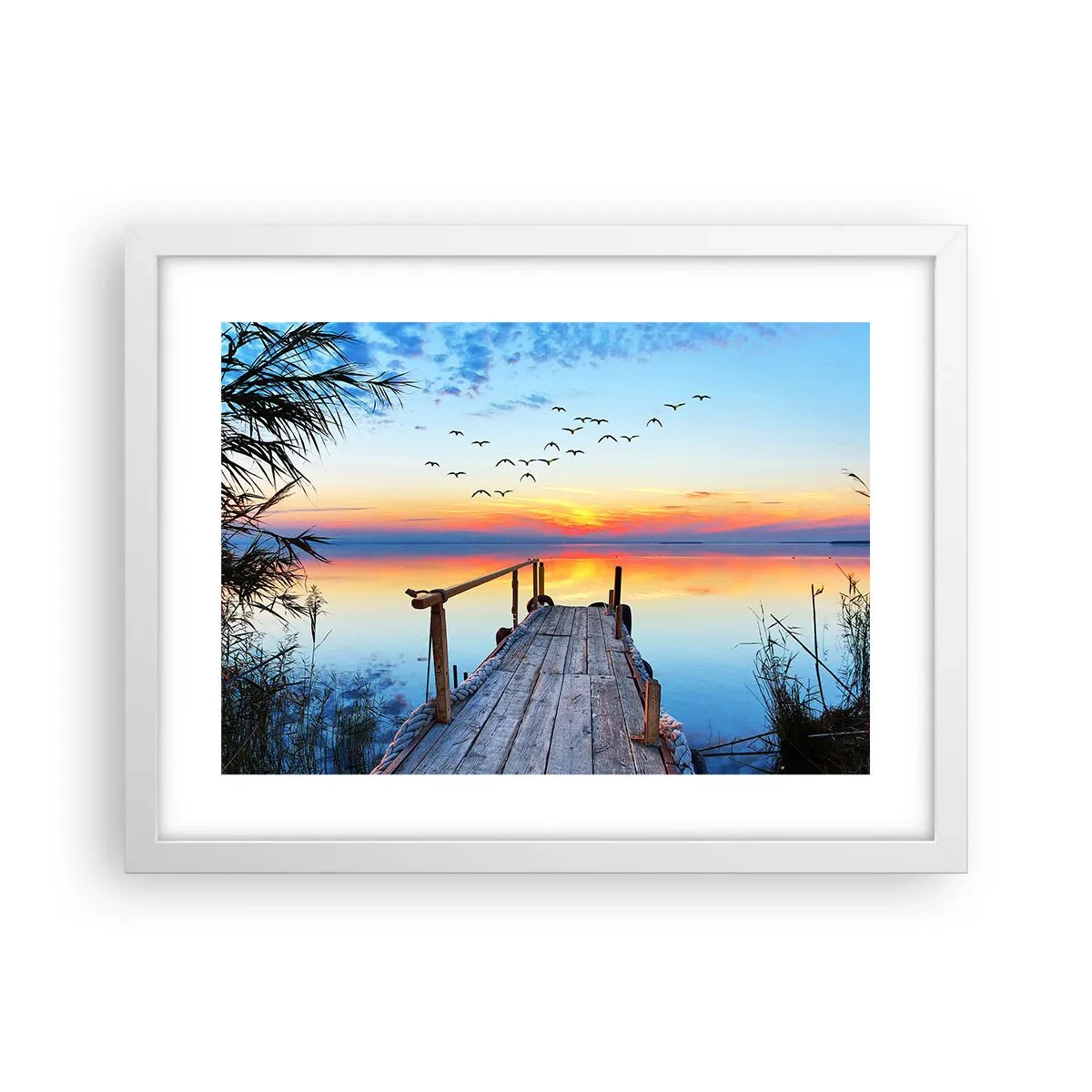 Póster en marco blanco - Es hora de volver... - 40x30 cm