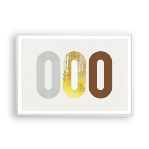 Póster en marco blanco - ¡Ooo! - 100x70 cm