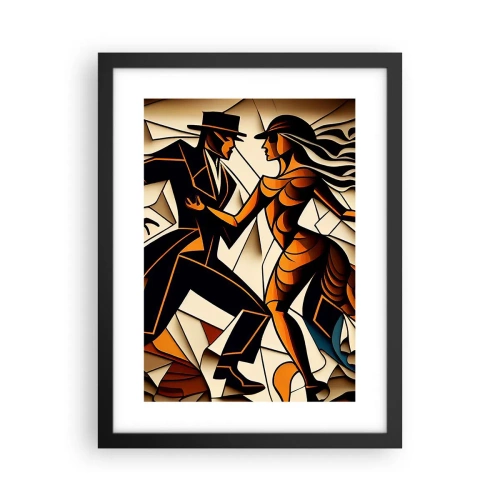 Póster en marco negro - Danza de pasión - 30x40 cm